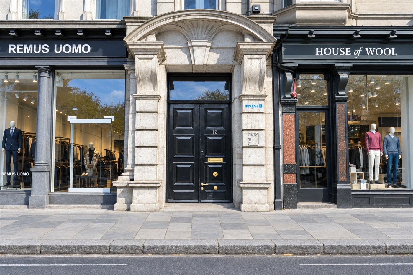 12 St. Stephen's Green — granite entrance doorcase
